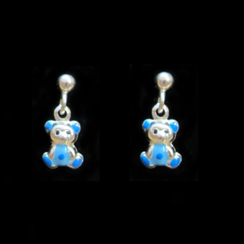 imagen pendiente plata y esmalte infantil oso Asturias